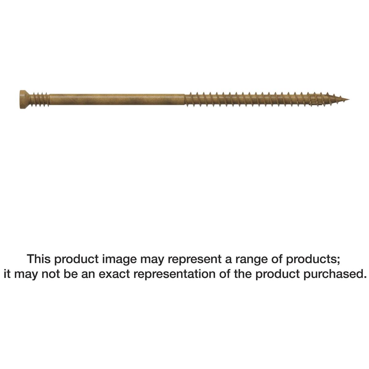 Simpson Strong-Tie FT09400MB Finish Trim Screw, #9 x 4-in. T15, Trim-Head, Quik Guard, Tan, 1000-Pack