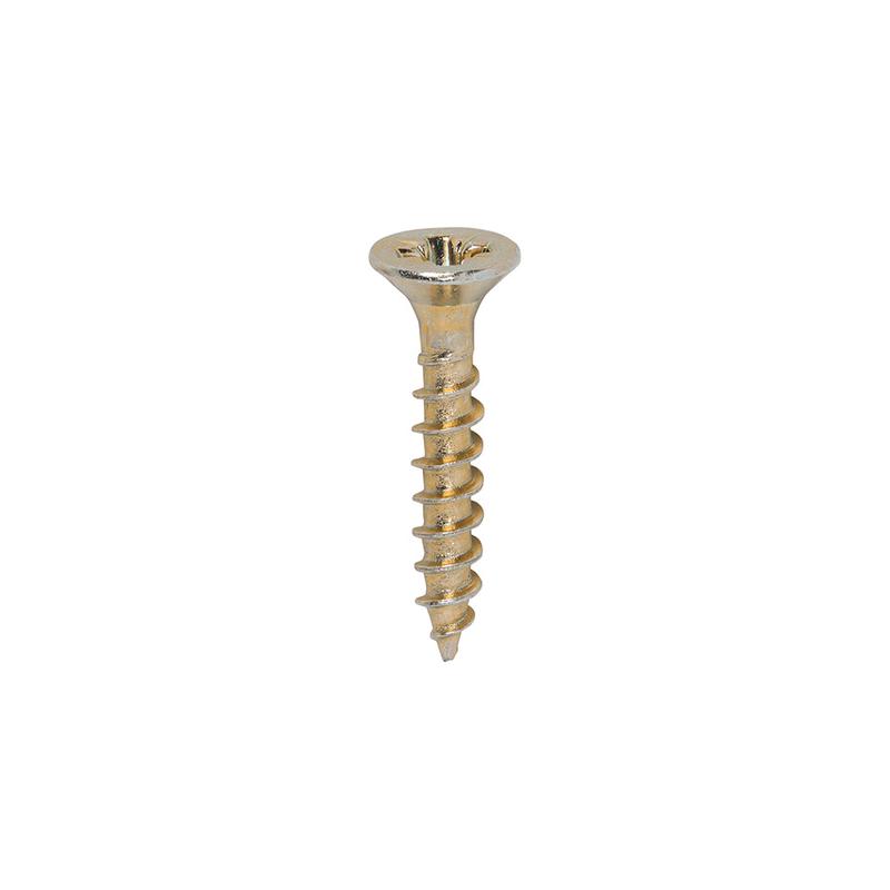 TIMCO Classic Multi-Purpose Screws - PZ - Double Countersunk - Yellow - 3.5 x 20 - 200 Pieces Box