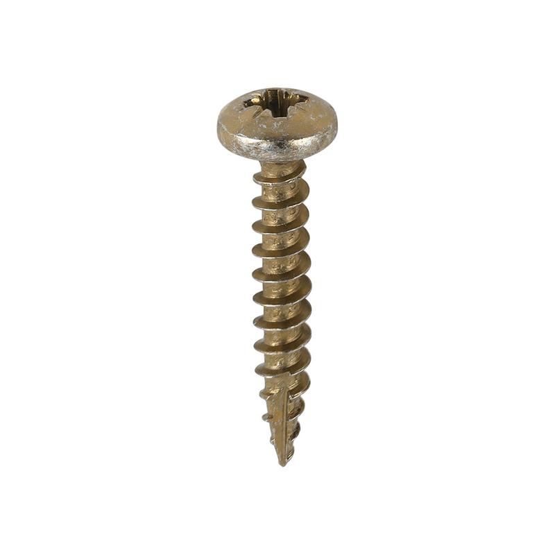 TIMCO Classic Multi-Purpose Screws - PZ - Pan Head - Yellow - 5.0 x 30 - 200 Pieces Box