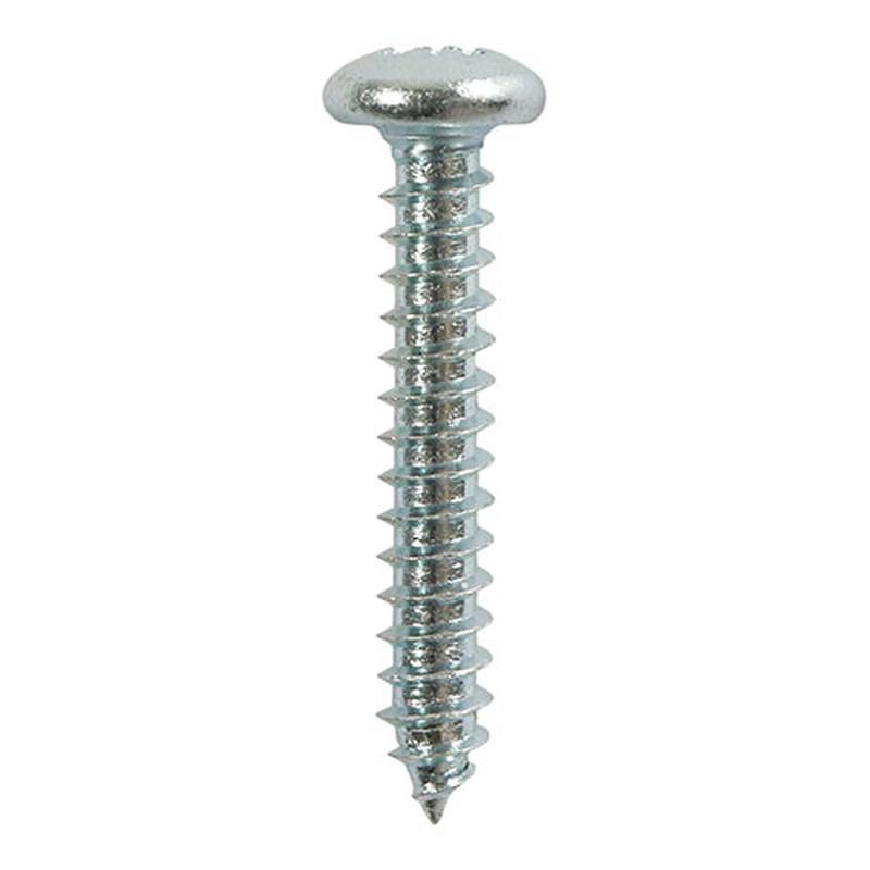 TIMCO Self-Tapping Screws - PZ - Pan - Zinc - 6 x 3/8 - 25 Pieces TIMpac