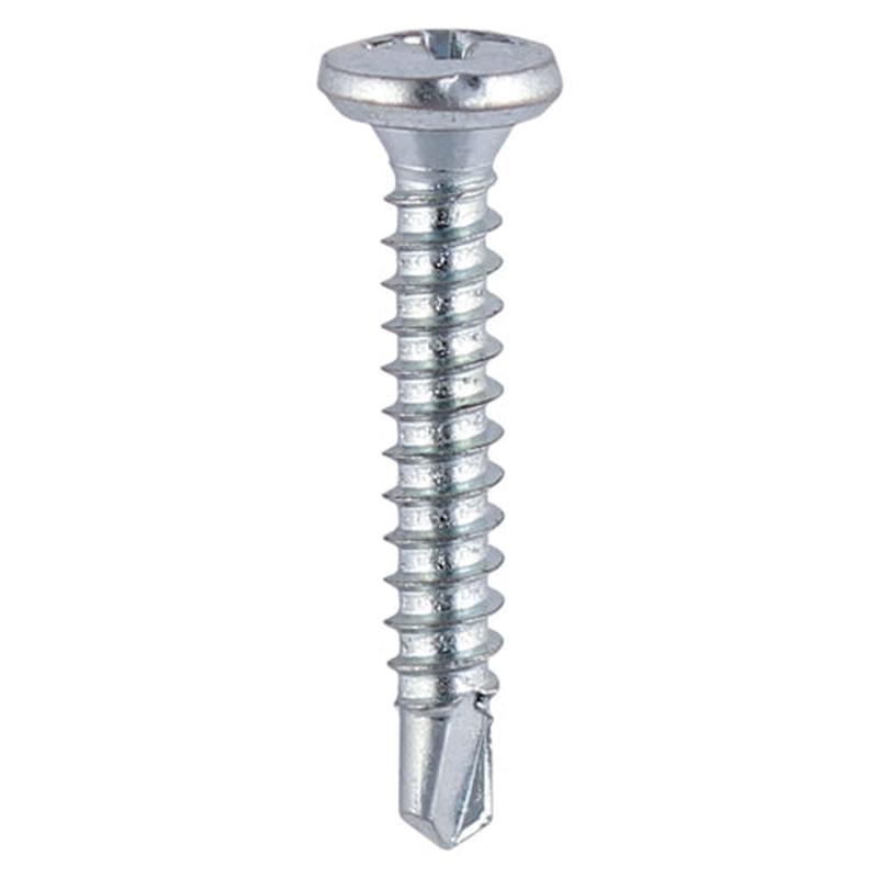 TIMCO Window Fabrication Screws - Friction Stay - Shallow Pan Countersunk - PH - Self-Tapping - Self-Drilling Point - Zinc - 3.9 x 16 - 1000 Pieces Box