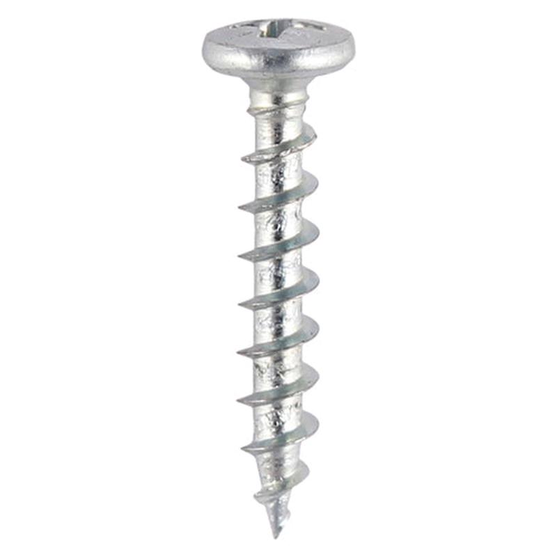 TIMCO Window Fabrication Screws - Friction Stay - Shallow Pan Countersunk - PH - Single Thread - Gimlet Point - Zinc - 4.3 x 16 - 1000 Pieces Box