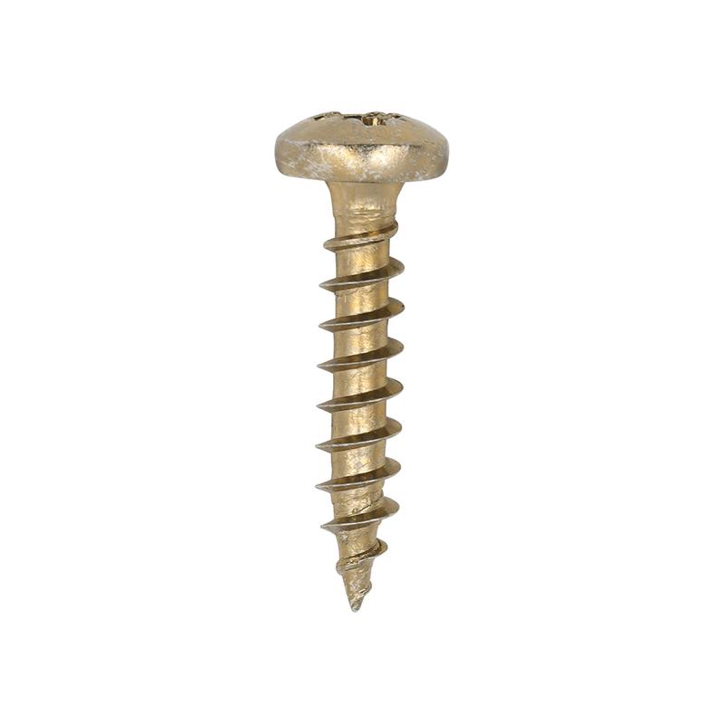 TIMCO Classic Multi-Purpose Screws - PZ - Pan Head - Yellow - 4.0 x 20 - 200 Pieces Box