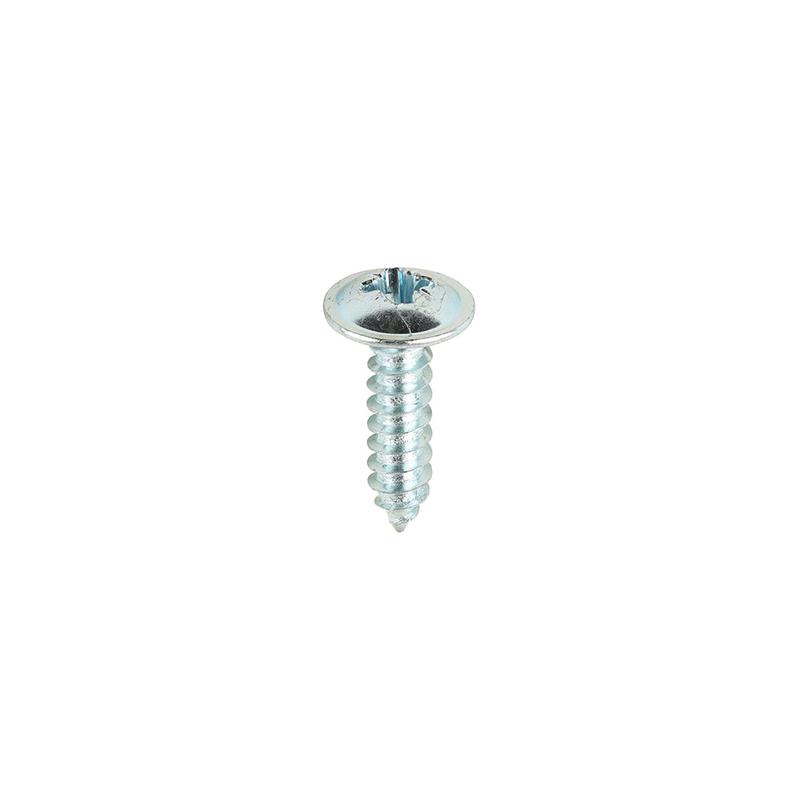 TIMCO Metal Tapping Screws - PZ - Flange - Self-Tapping - Zinc - 8 x 5/8 - 200 Pieces Box