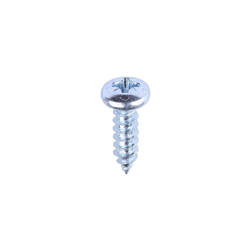 TIMCO Metal Tapping Screws - PZ - Pan - Self-Tapping - Zinc - 4 x 3/8 - 200 Pieces Box