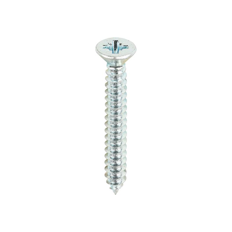 TIMCO Self-Tapping Screws - PZ - Countersunk - Zinc - 8 x 1 1/4 - 200 Pieces Box