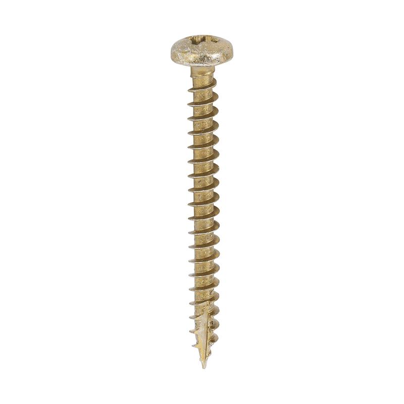 TIMCO Classic Multi-Purpose Screws - PZ - Pan Head - Yellow - 4.0 x 40 - 200 Pieces Box