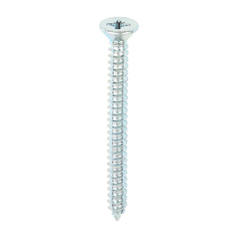 TIMCO Self-Tapping Screws - PZ - Countersunk - Zinc - 10 x 2 - 200 Pieces Box