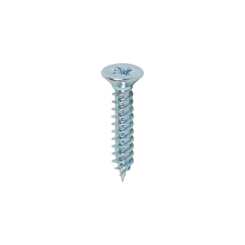 TIMCO Twin-Threaded Woodscrews - PZ - Double Countersunk - Zinc - 4 x 5/8 - 200 Pieces Box