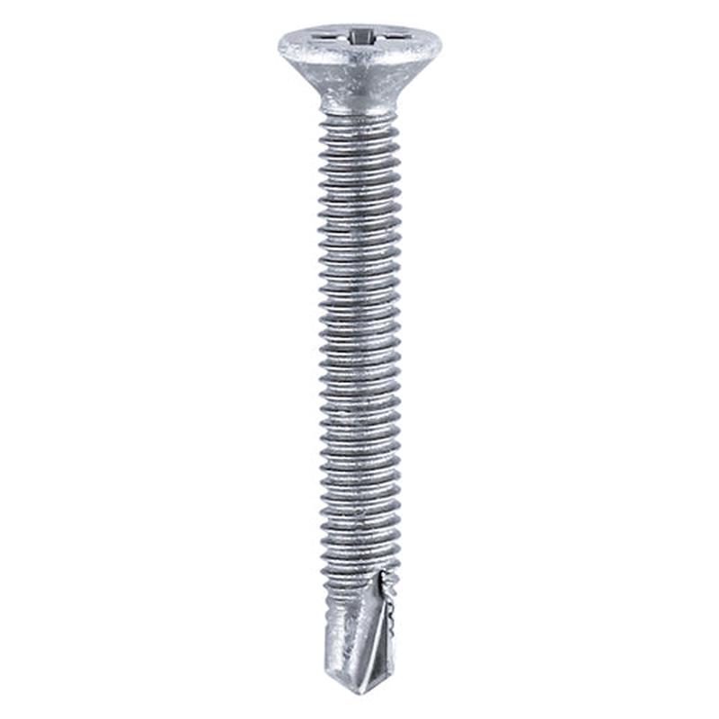 TIMCO Window Fabrication Screws - Countersunk - PH - Metric Thread - Self-Drilling Point - Zinc - M4 x 38 - 500 Pieces Box