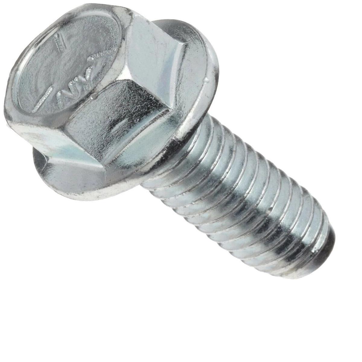 (Qty 2,300) 1/4"-20 x 3/4" Grade 5 Hex Flange Screw with Serration Zinc Bulk Box