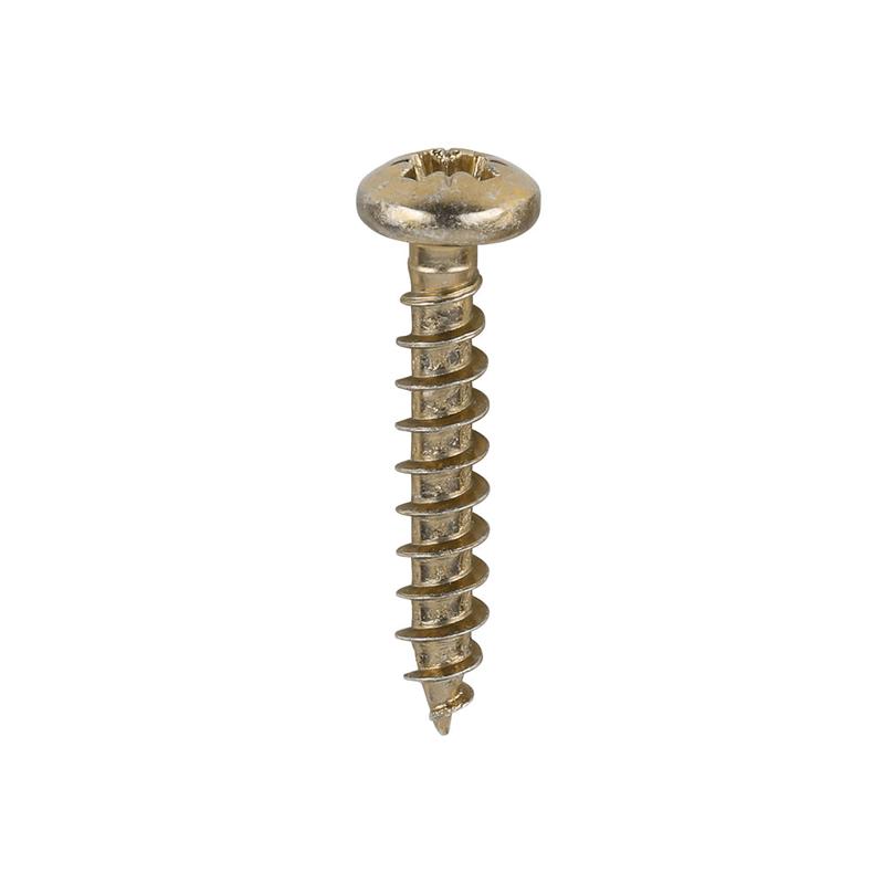 TIMCO Classic Multi-Purpose Screws - PZ - Pan Head - Yellow - 3.5 x 20 - 200 Pieces Box