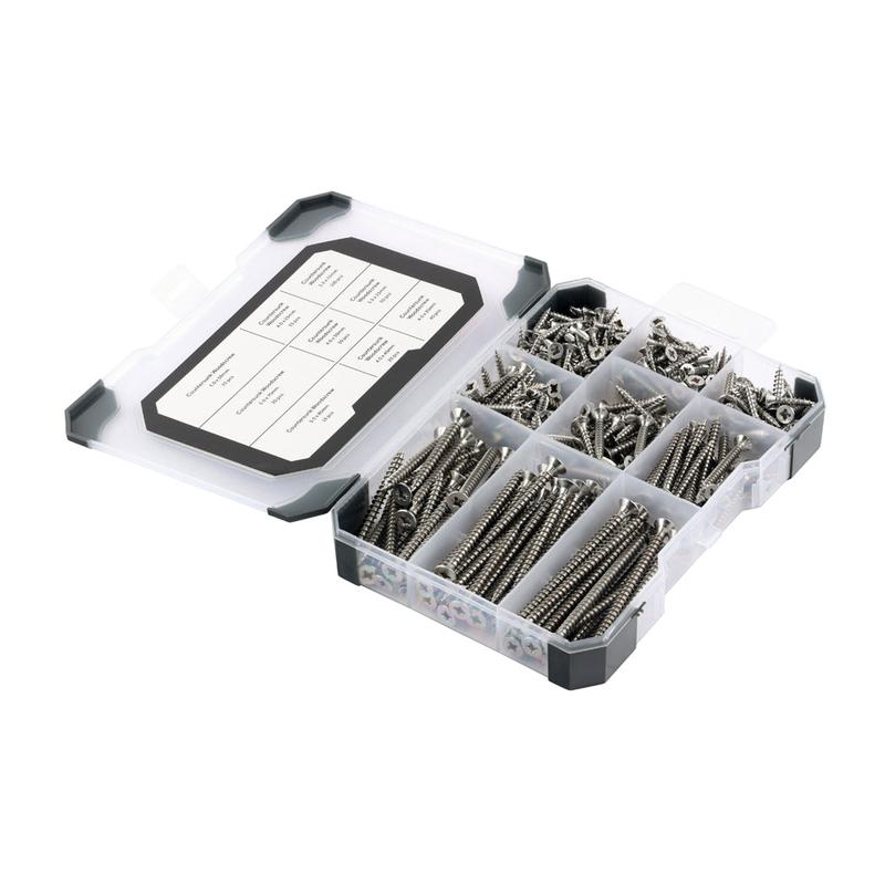 TIMCO Mixed Tray - Woodscrews  A2 Stainless Steel - 340pcs - 340 Pieces Tray