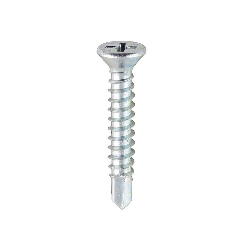 TIMCO Window Fabrication Screws - Countersunk - PH - Self-Tapping - Self-Drilling Point - Zinc - 3.9 x 25 - 1000 Pieces Box