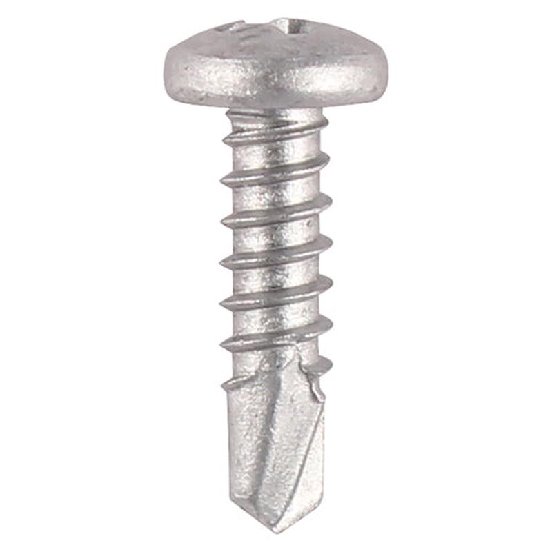 TIMCO Window Fabrication Screws - Pan - PH - Self-Tapping - Self-Drilling Point - Martensitic Stainless Steel & Silver Organic - 4.2 x 16 - 1000 Pieces Box