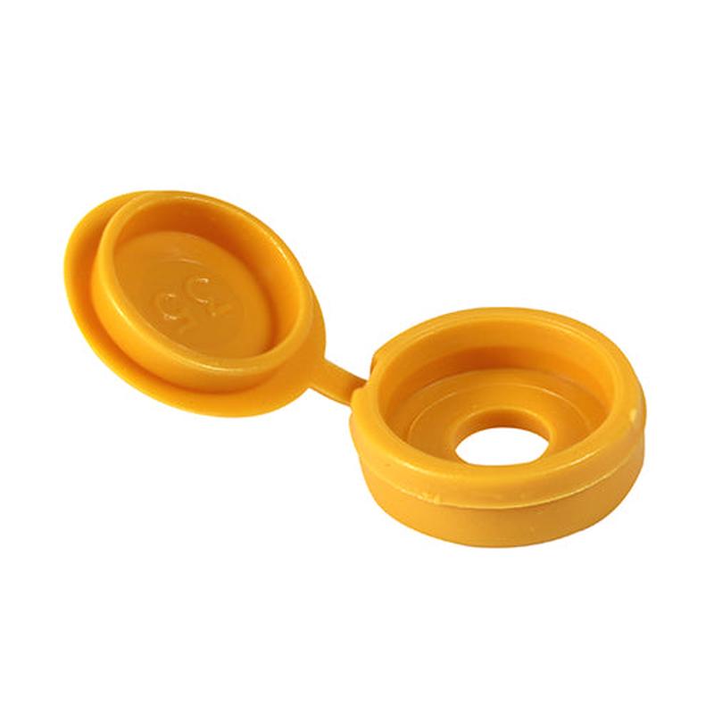 TIMCO Hinged Screw Caps - Small - Yellow - To fit 3.0 to 4.5 Screw - 100 Pieces TIMpac