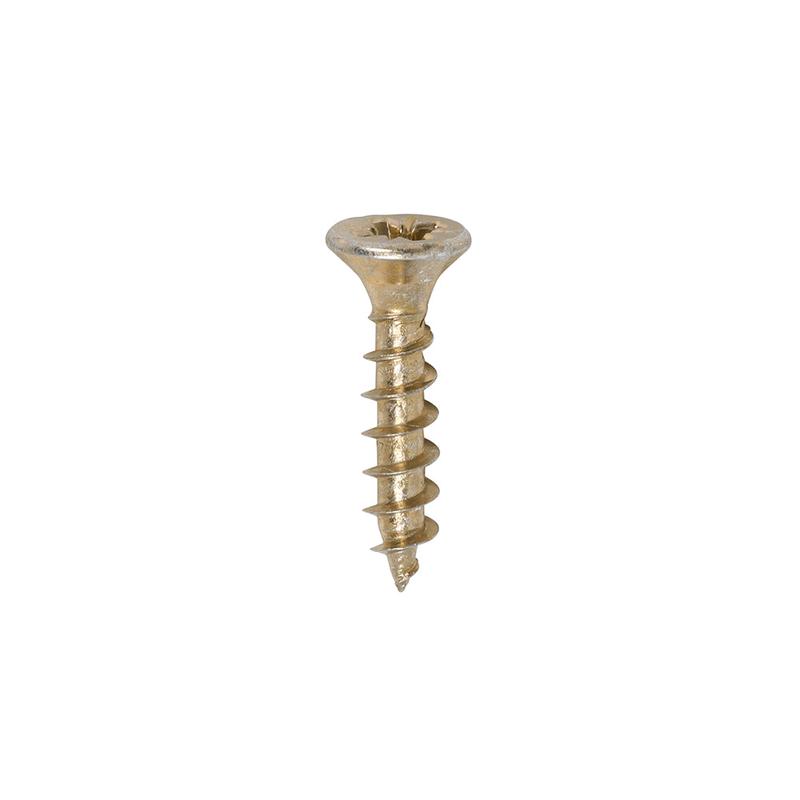 TIMCO Solo Chipboard & Woodscrews - PZ - Double Countersunk - Yellow - 4.0 x 20 - 200 Pieces Box