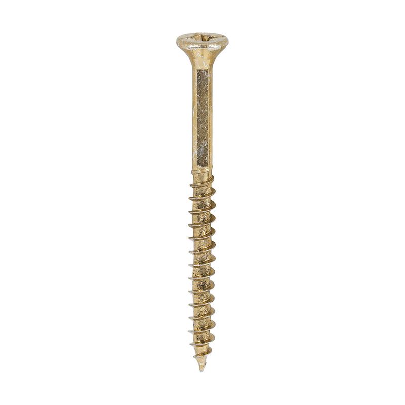 TIMCO Velocity Premium Multi-Use Screws - PZ - Double Countersunk - Yellow - 4.0 x 50 - 200 Pieces Box