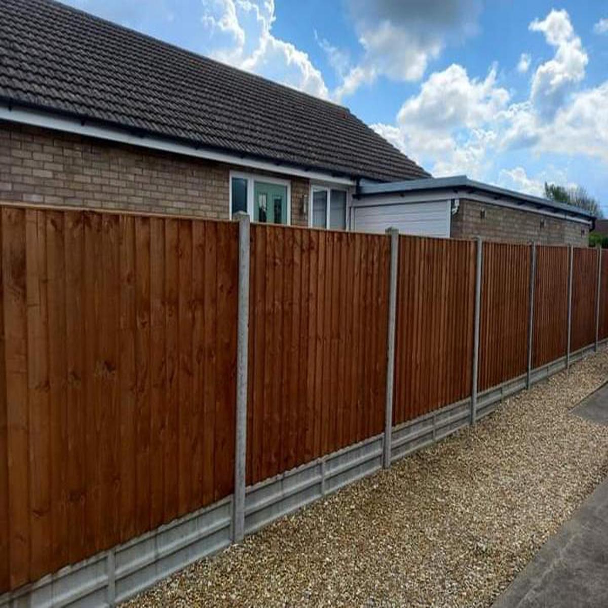 Vertilap Heavy-Duty Pressure Treated Panels  Strong, Durable, and Weather-Resistant Fencing - 6 x 3 | Pressure Treated Brown