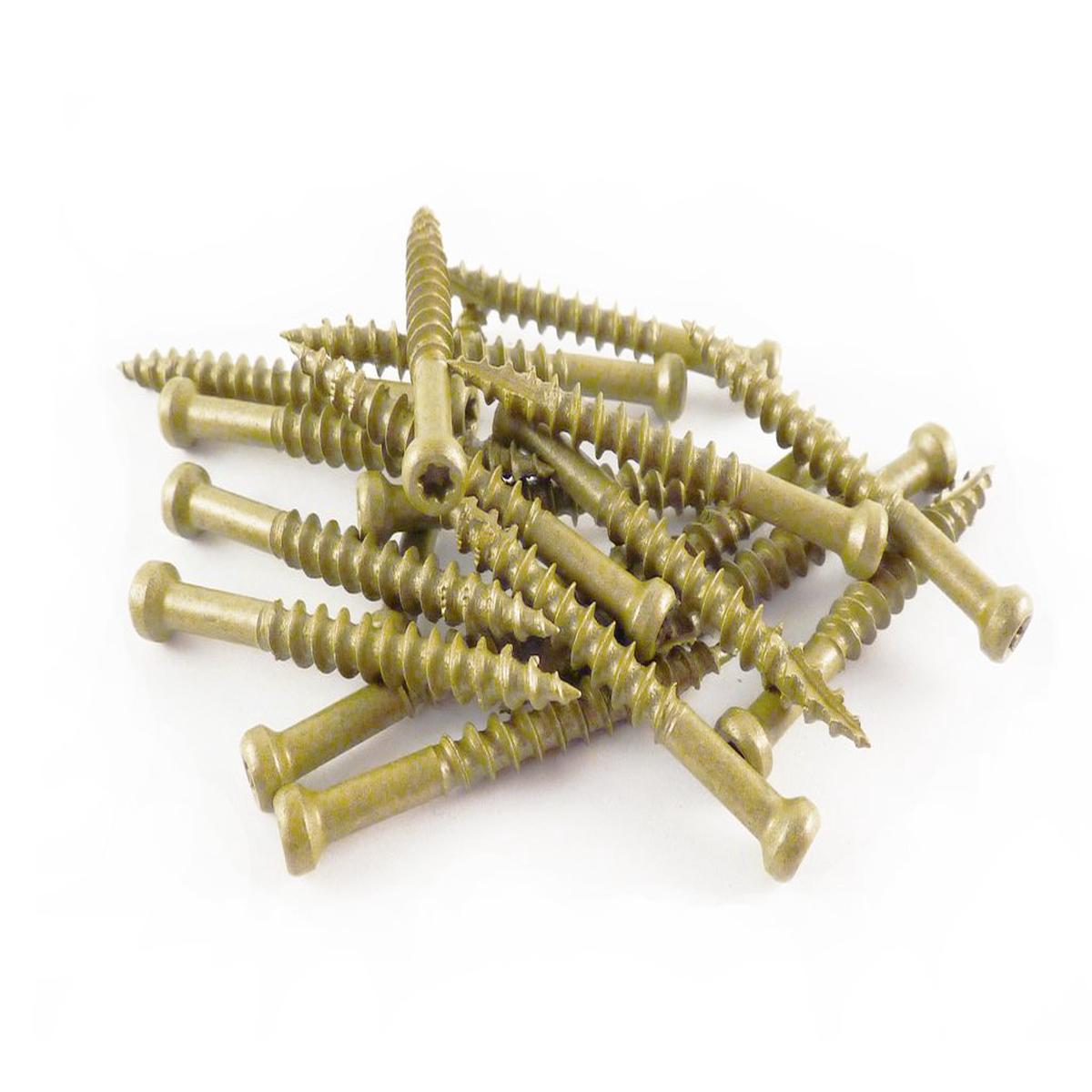 WoodPro TH7X112-1 #7 x 1-1/2 in. Gold Finish Wood Screws, 245/Box