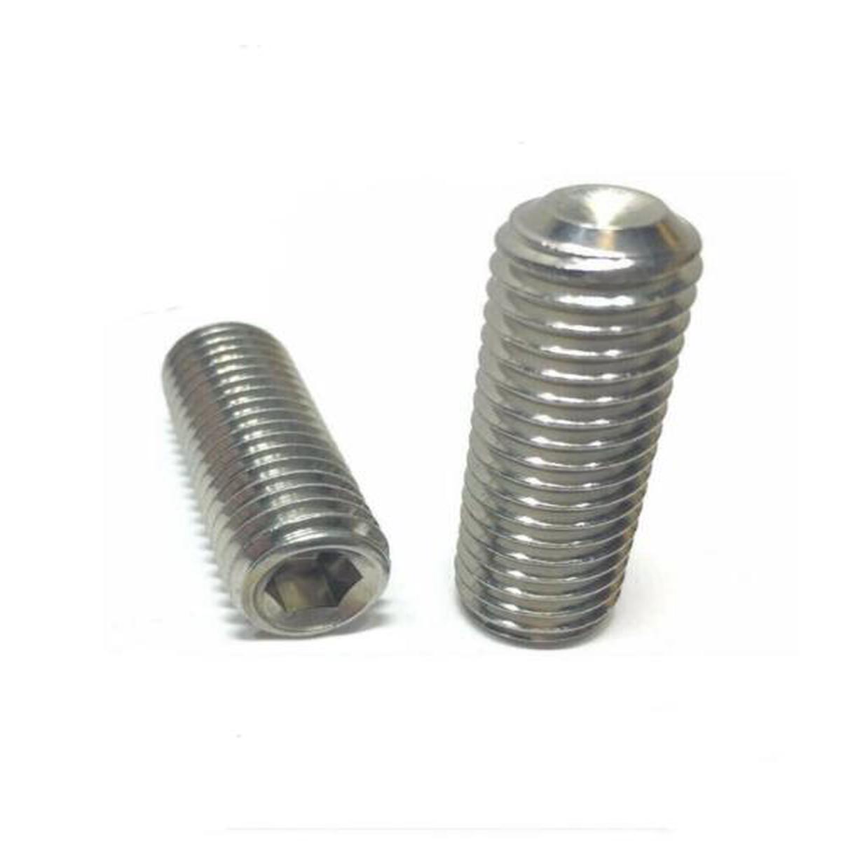 (Qty 100) 1/4"-20 x 3/4" Stainless Steel Socket Set Screw Cup Point