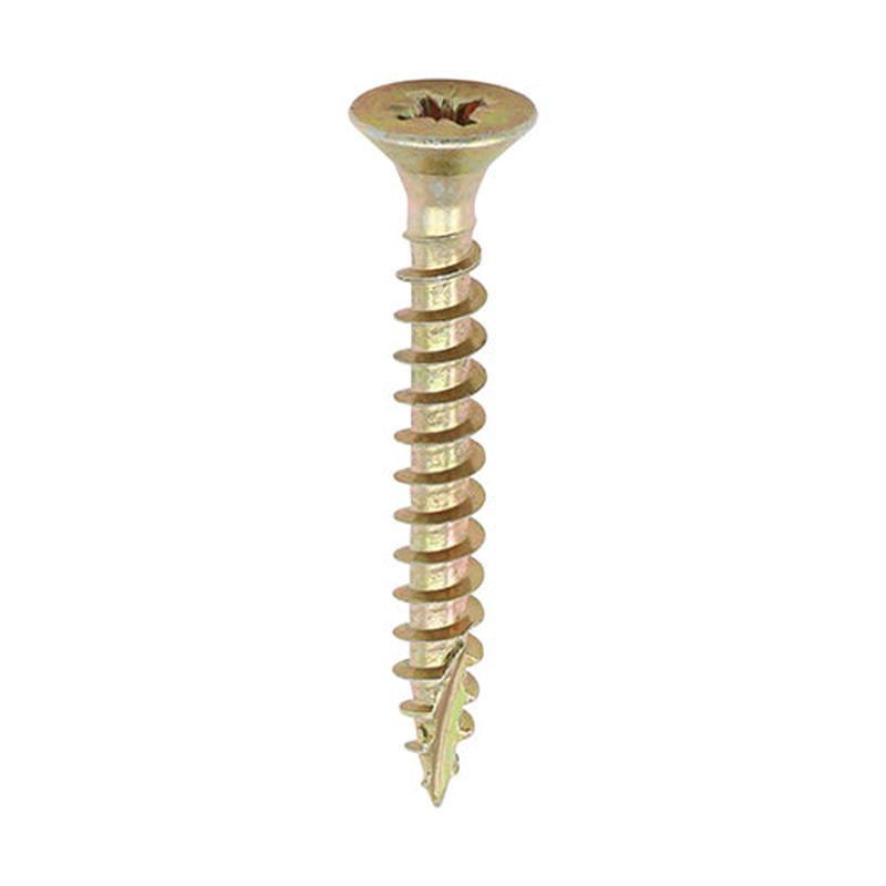 TIMCO Classic Multi-Purpose Screws - PZ - Double Countersunk - Yellow - 3.0 x 40 - 200 Pieces Box