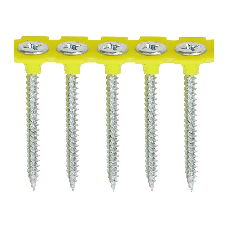 TIMCO Collated Drywall Screws - PH - Bugle - Fine Thread - Zinc - 3.5 x 32 - 1000 Pieces Box