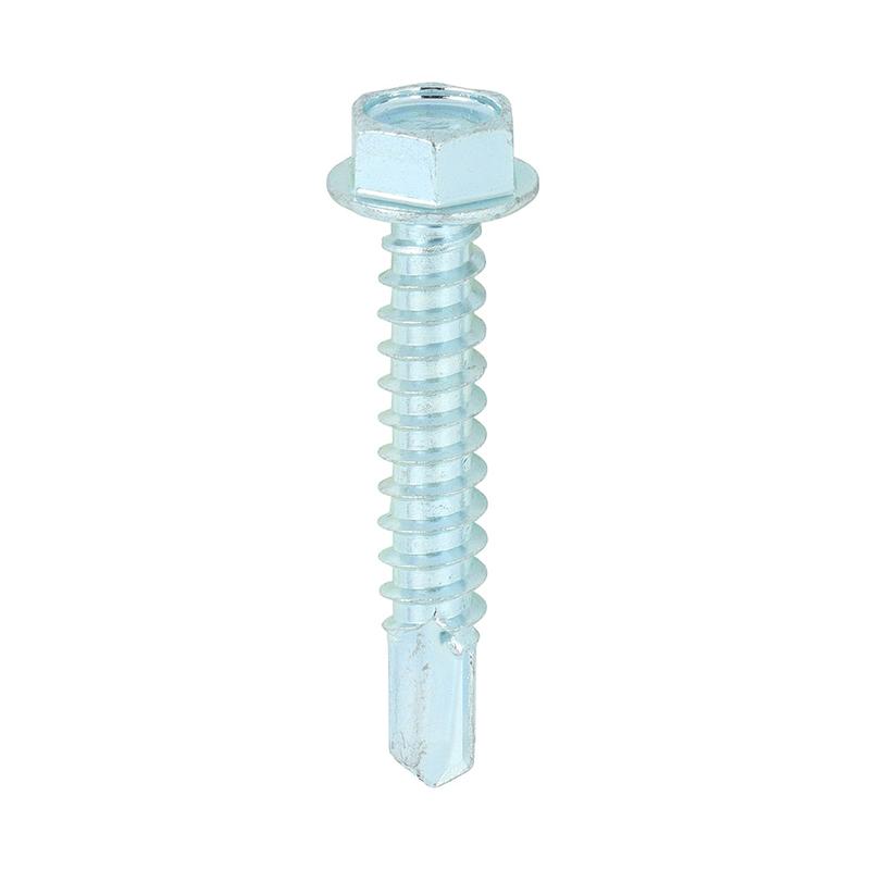 TIMCO Metal Construction Light Section Screws - Hex - Self-Drilling - Zinc - 12 x 1 1/4 - 500 Pieces Box