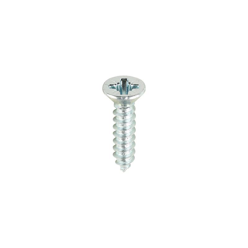 TIMCO Metal Tapping Screws - PZ - Countersunk - Self-Tapping - Zinc - 6 x 5/8 - 200 Pieces Box