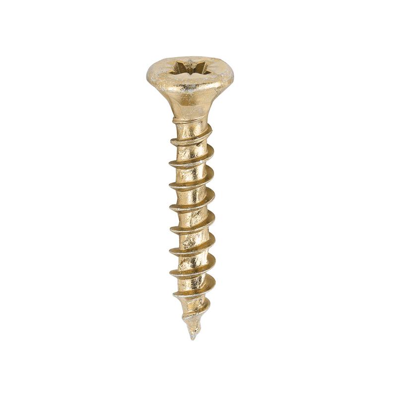 TIMCO Velocity Premium Multi-Use Screws - PZ - Double Countersunk - Yellow - 4.0 x 25 - 200 Pieces Box