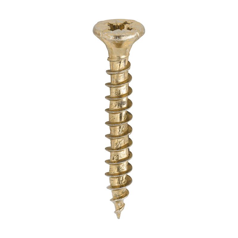 TIMCO Velocity Premium Multi-Use Screws - PZ - Double Countersunk - Yellow - 4.0 x 30 - 1500 Pieces Tub