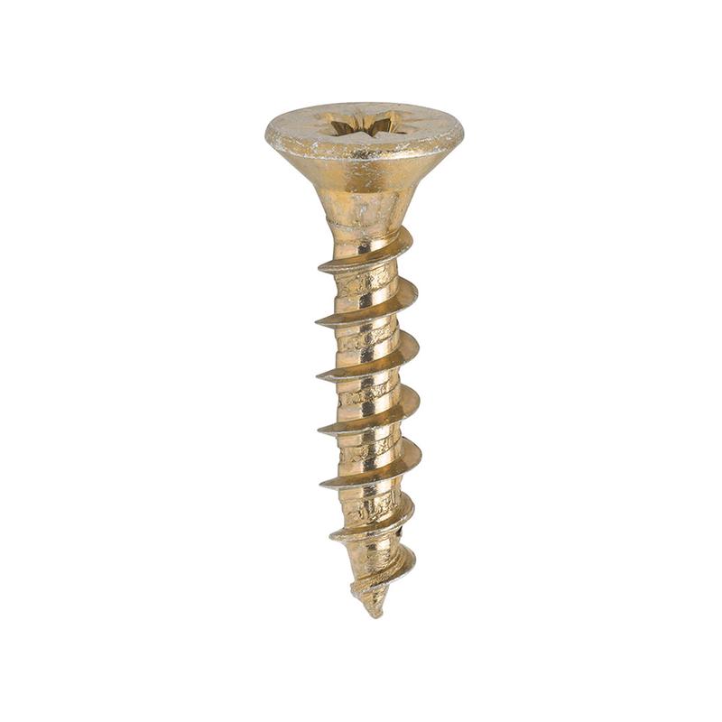 TIMCO Solo Chipboard & Woodscrews - PZ - Double Countersunk - Yellow - 5.0 x 25 - 200 Pieces Box
