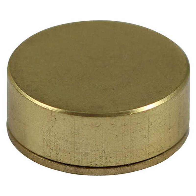TIMCO Threaded Screw Caps - Solid Brass - Satin - 18mm - 4 Pieces TIMpac