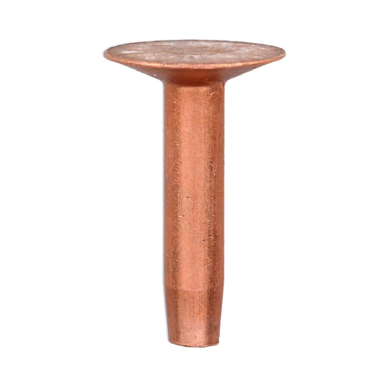 3/4" Copper, #9 Rivet with Burr 1lb Box, Copper