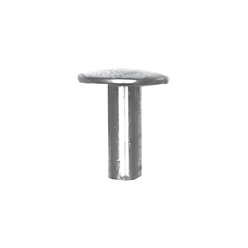 8/16" Nickel, 15/32" Head Diameter Tubular Rivet, Steel, 12-pack