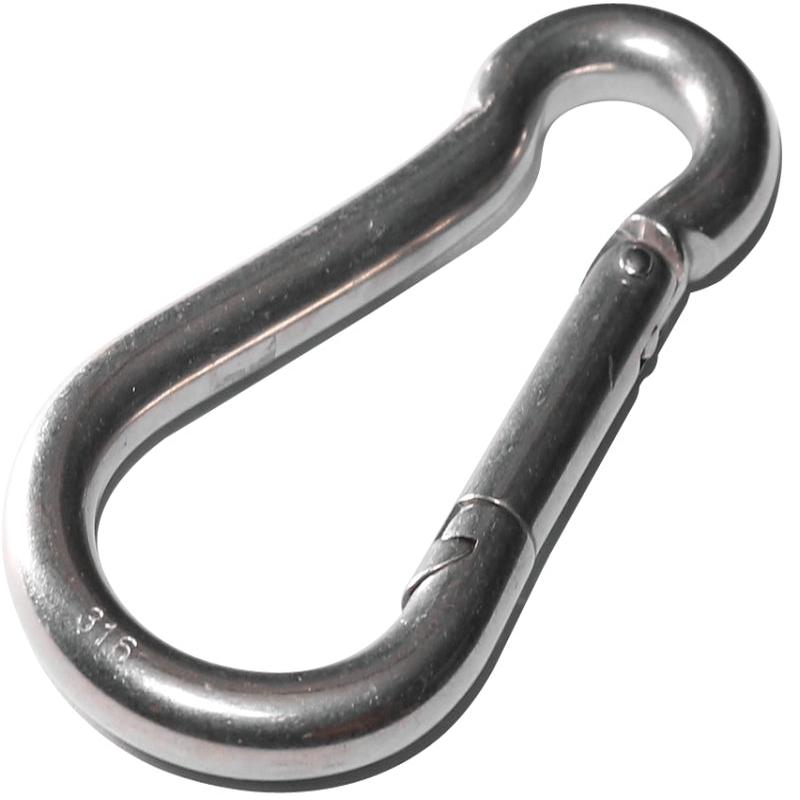 Baron 2450-9/32 Spring Hook Snap Link, 0.28 in THK Dimensions, Steel, Zinc