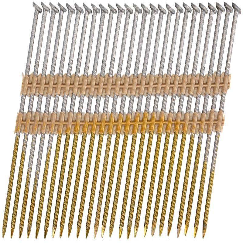 ProFIT 0710176S Collated Nail, 3 in L, 316 Stainless Steel, Round Head, Ring Shank
