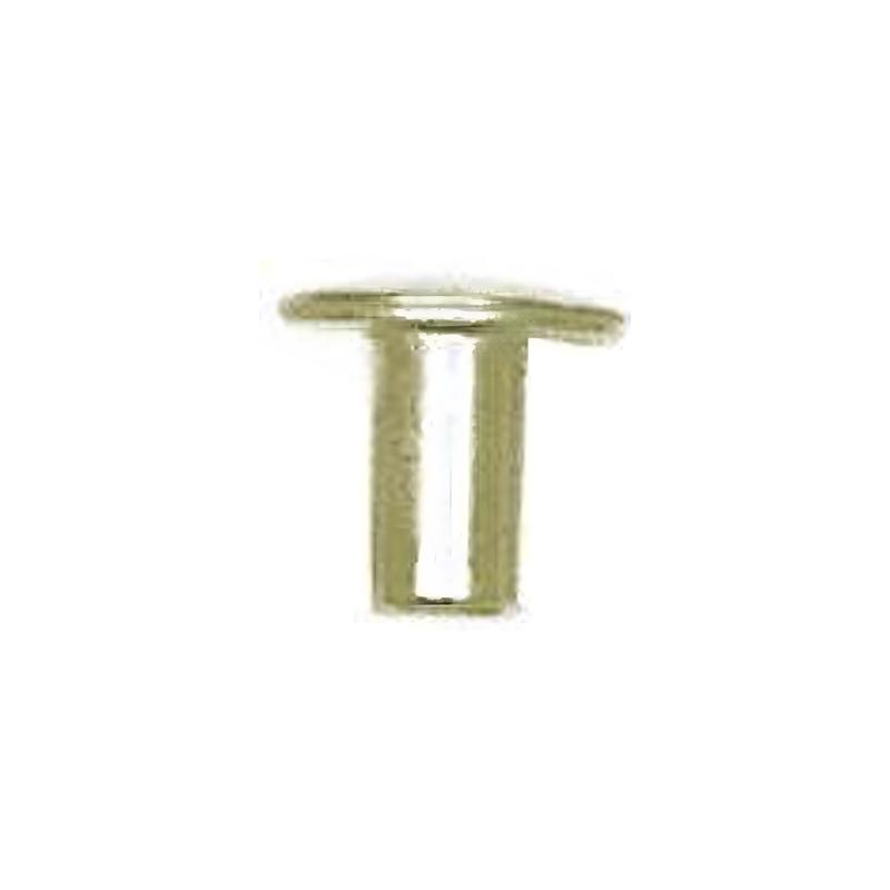 1/4" Brass, Tubular Rivet, Steel - 24 pk