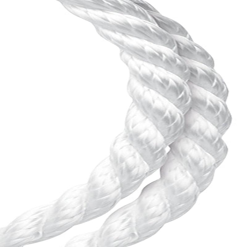 Baron 53211 Rope, 3/8 in Dia, 50 ft L, 334 lb Working Load, Nylon/Poly, White