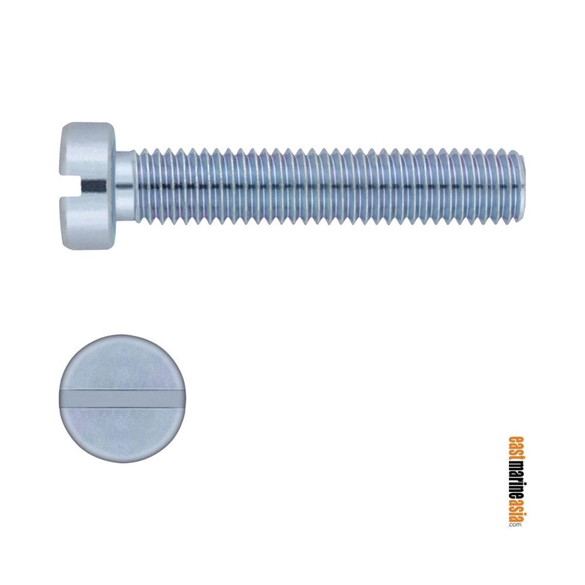 Stainless Steel 316 Machine Screw Slot Pan Head (DIN 84) - M4 x 20 mm | Pack of 10 | Pack (111859)