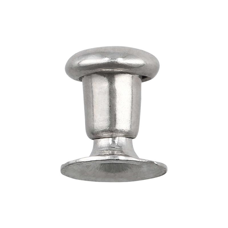 4mm Nickel, SIngle Cap Jiffy Rivets, Iron