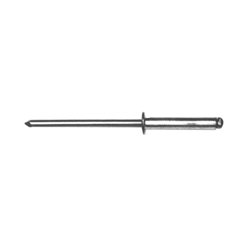 5/8" Nickel, 3mm Head Diameter Blind Rivet, Steel, 12-pack