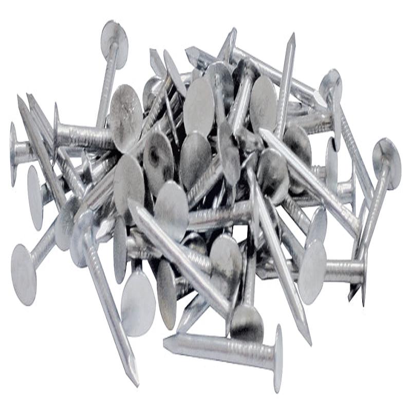 ProFIT 0069078 Hand Drive Roofing Nail, 1-1/4 in L, Flat Head, 11 ga, Steel, Galvanized