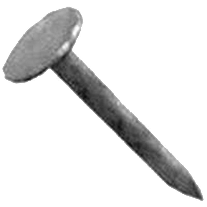 ProFIT 0132155 Hand Drive Roofing Nail, 2-1/2 in L, Steel, Flat Head, 11 ga
