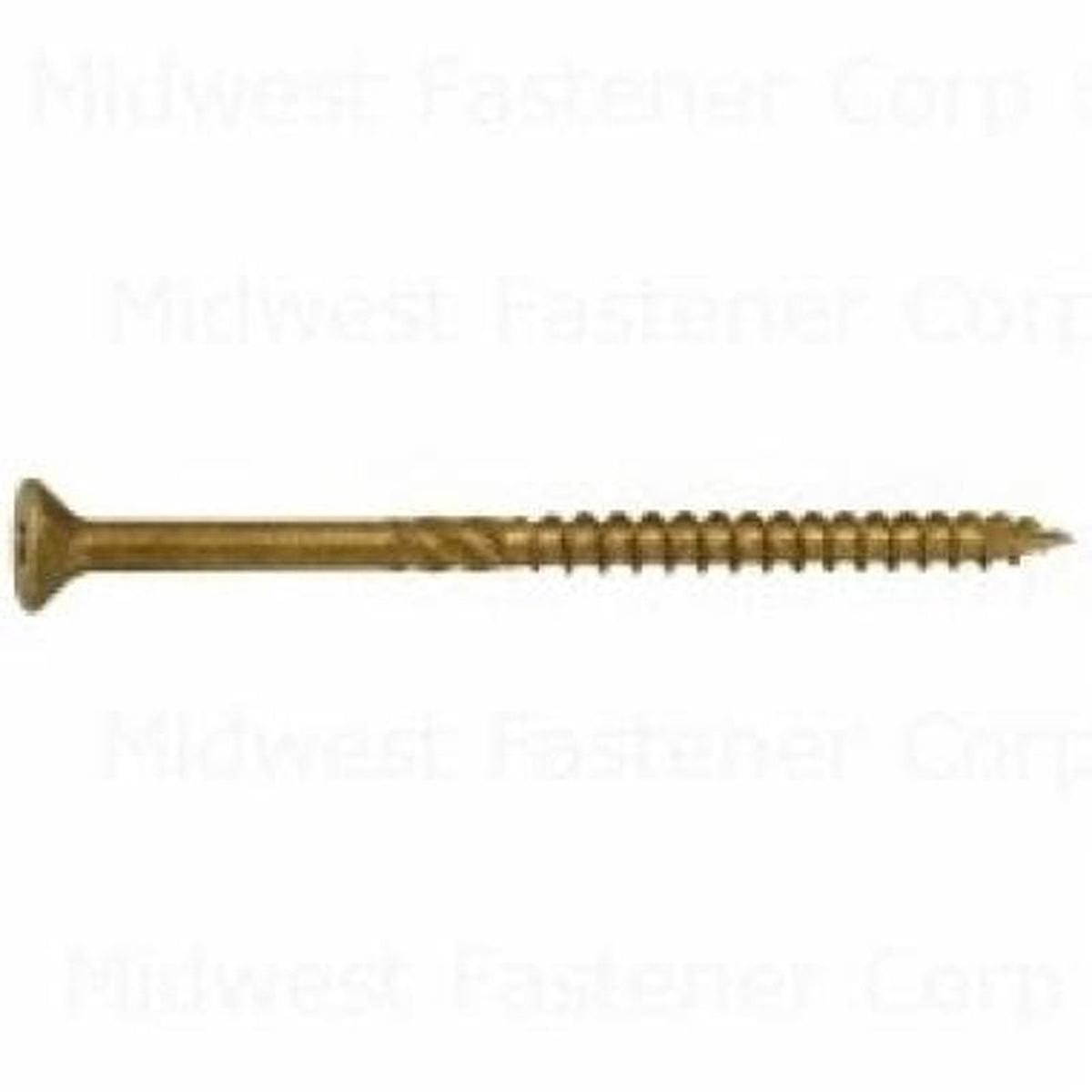 SaberDrive 50760 Deck Screw, #10 Thread, 3-1/2 in L, Serrated Thread, Bugle Head, Star Drive, Steel, 1358/PK