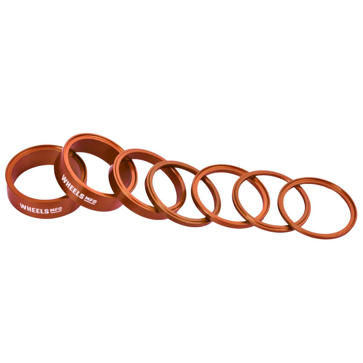 StackRight Aluminum Headset Spacer Pack - Orange - Default Title