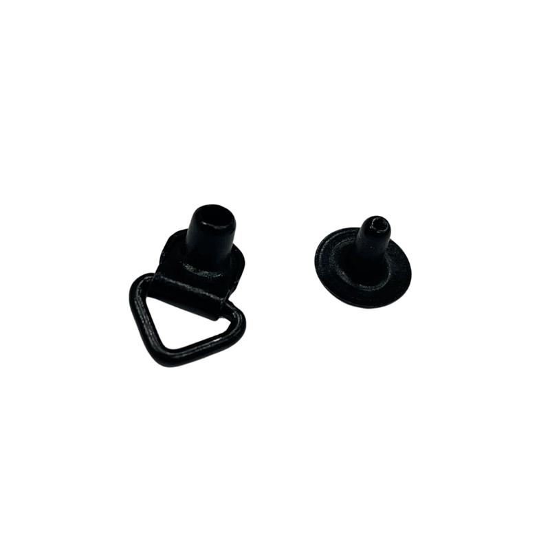 5/8" Black, Boot Hook Loop w/Eyelet, Steel