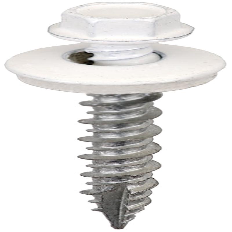 Acorn International SW-MW15BW250 Screw, High-Low, Twin Lead Thread, Hex Drive, Bright White, Type 17 Point, 250/BAG