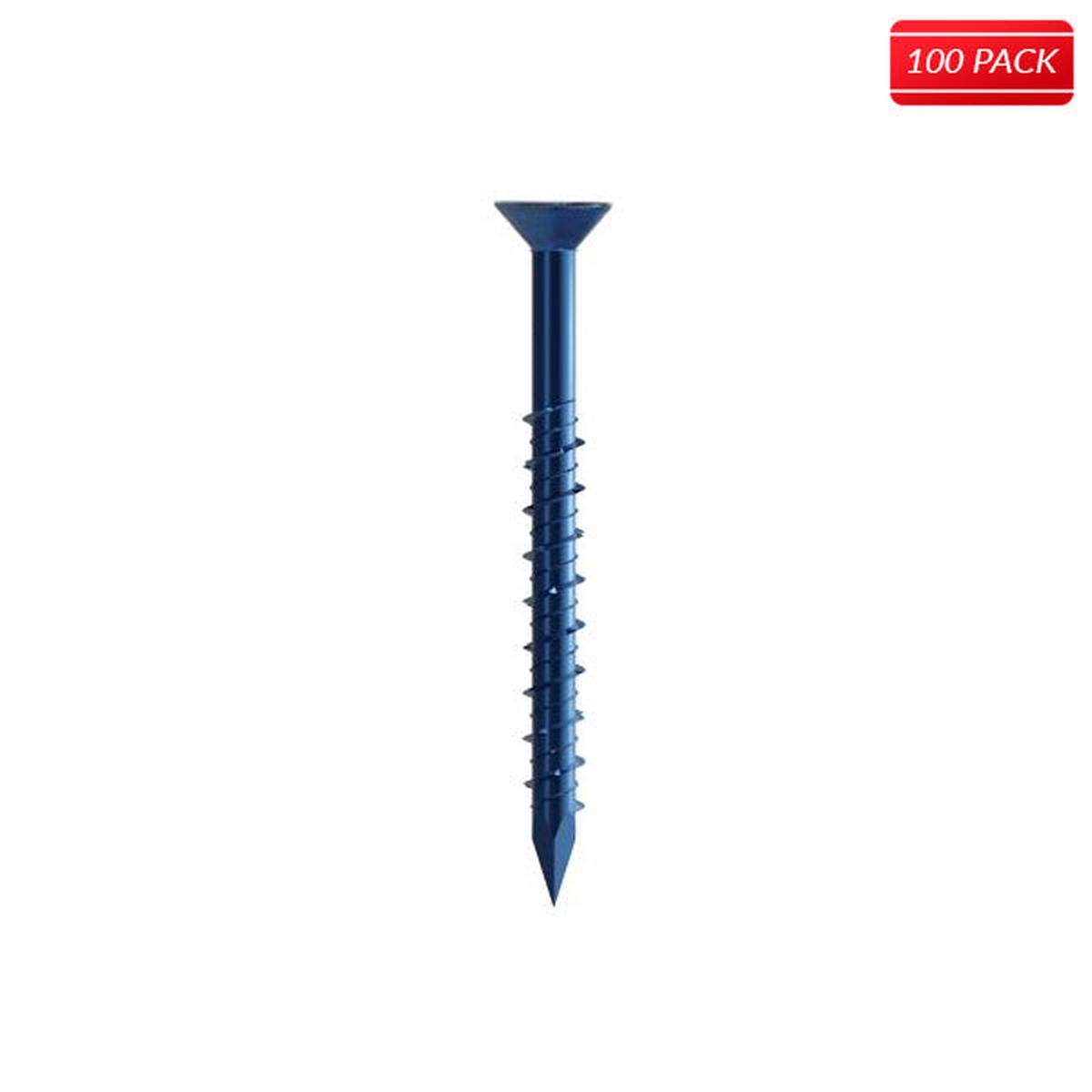 Titen Concrete and Masonry 1/4 x 1 3/4 Phillips Flat Head Screw 100 QTY.