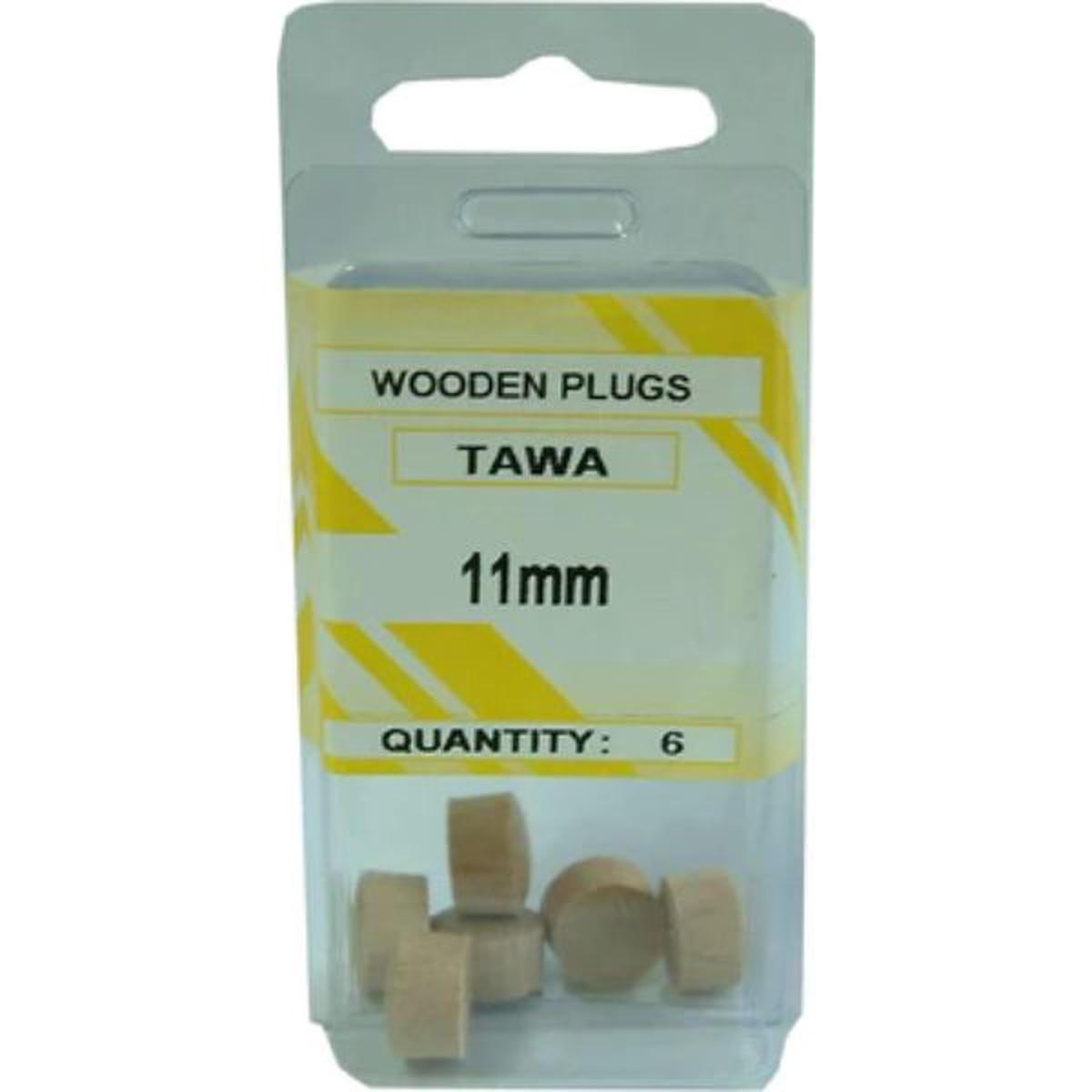Xcel Wooden Plug Buttons - Tawa 4-pce 16mm